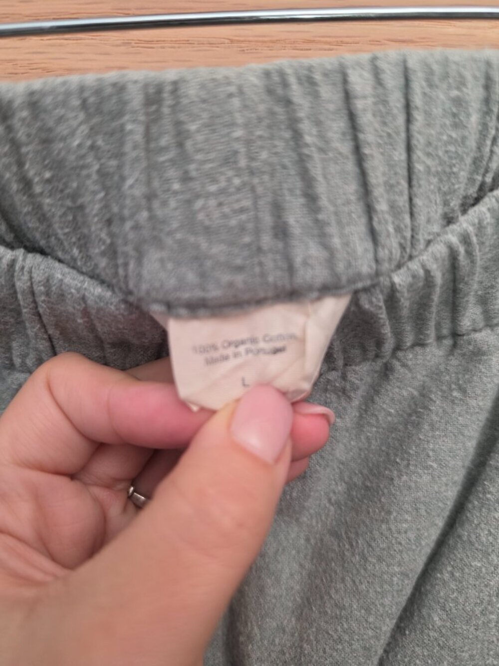 Coyuchi Cloud Brushed Organic Flannel Pajama Set Thyme L - Picture 4 of 5